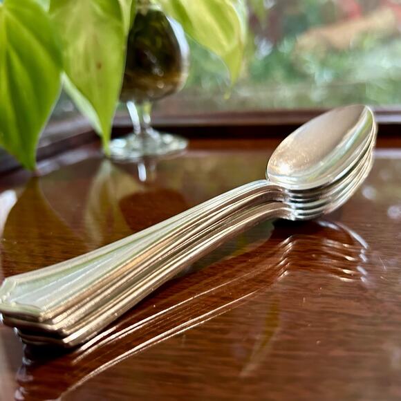 Vintage Oneida Community Par Plate Ashley / Vernon Tea Spoons set of 6 - Picture 4 of 16